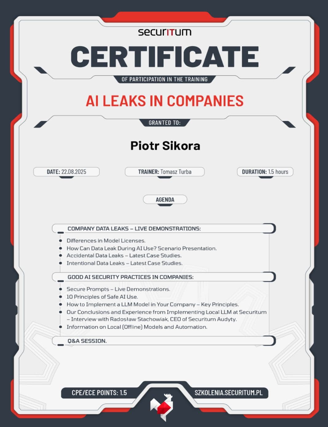 AI Leaks in copanies by Securitum