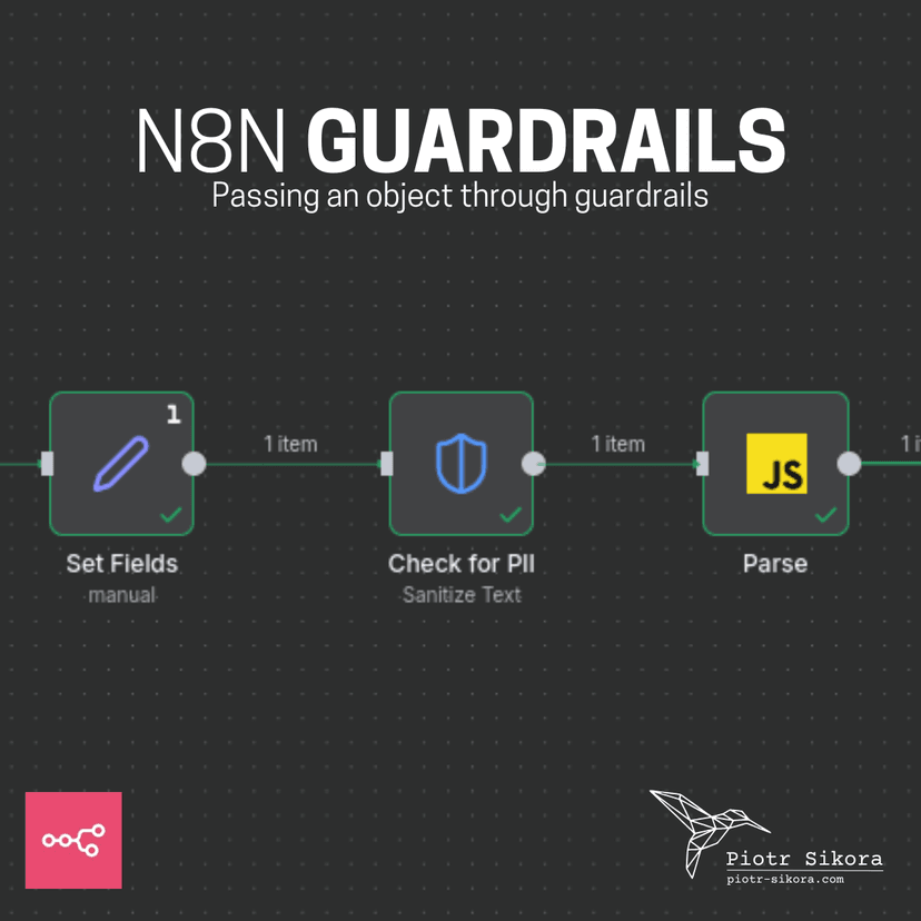 n8n Guardrails - Passing an object
