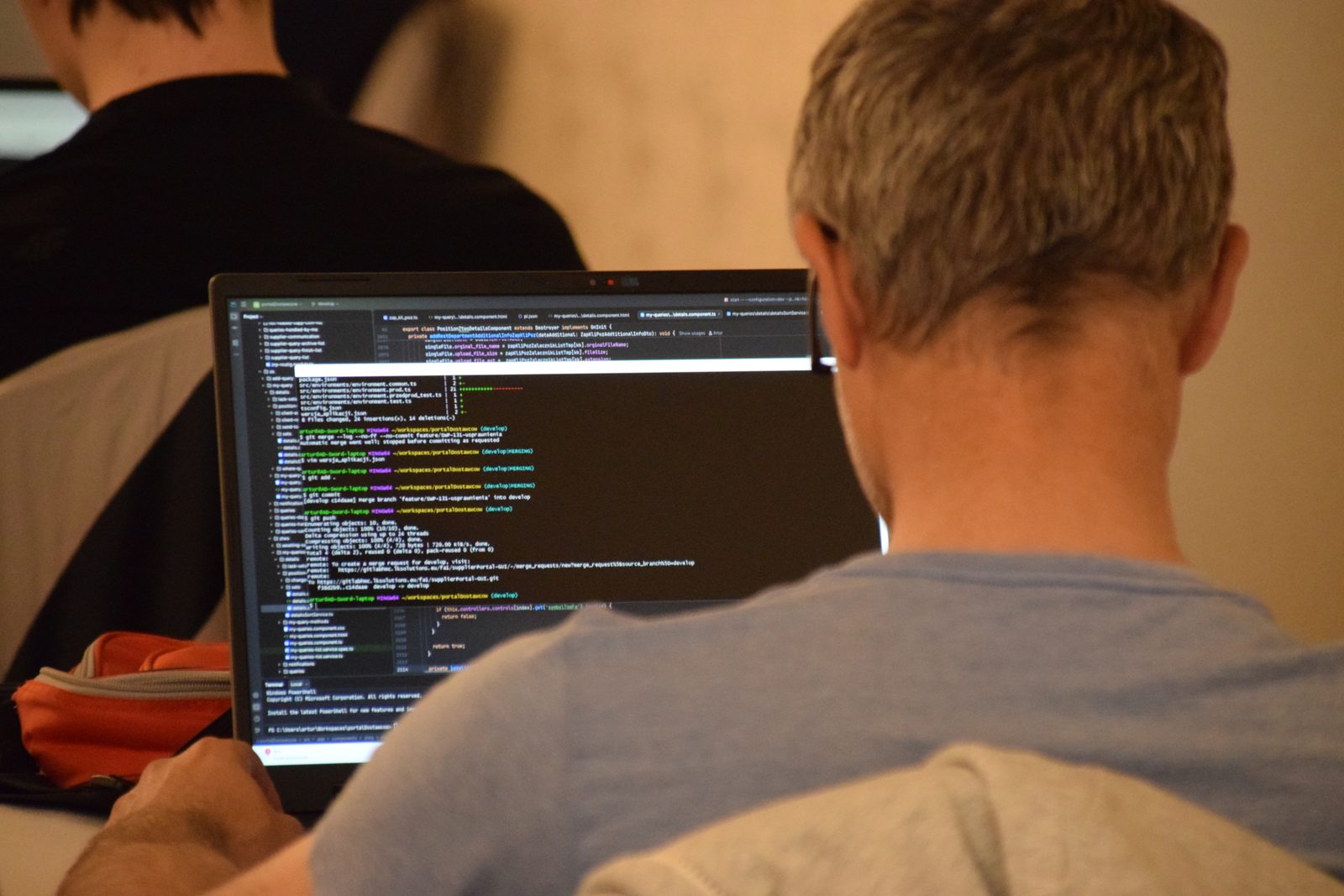 Workshop code on a participant's screen