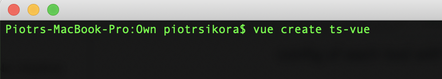 Vue Vue Router Vuex using TypeScript step 1